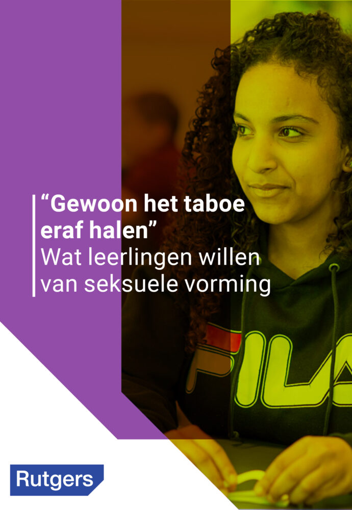 Titelpagina van onderzoek Gewoon het taboe eraf halen met foto van tienermeisje met krullen